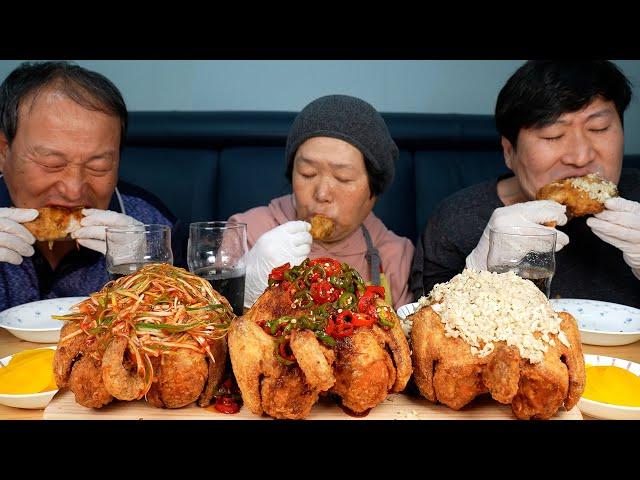 마늘통닭에 파닭, 고추통닭까지 인기치킨 3종류를 한번에! (3 flavors of chicken) 요리&먹방!! - Mukbang eating show