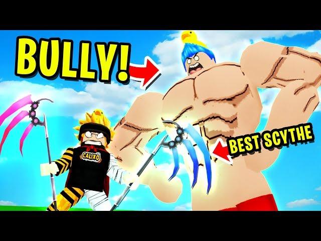 SPENDING R$10,000 TO BEAT THIS ROBLOX BULLY IN REAPER SIMULATOR!! (Best Scythe, Best aura &more!)