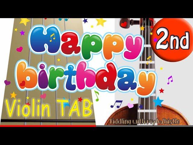 Happy 2nd Birthday - Waltz - Violin - Play Along Tab Tutorial