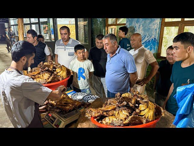 Hundreds Queue for a Taste of 300 KG Lamb Cooked in Uzbekistan Giant Tandoors