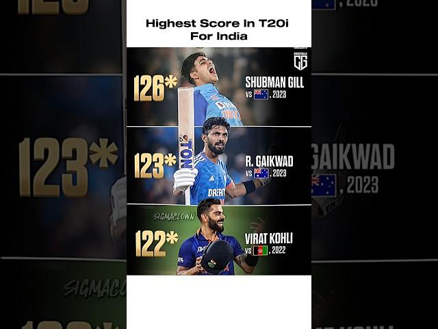 Highest Score For India In T20i ️ | Ft. Virat Kohli | Shubhman Gill | Ruturaj Gaikwad | #t20i