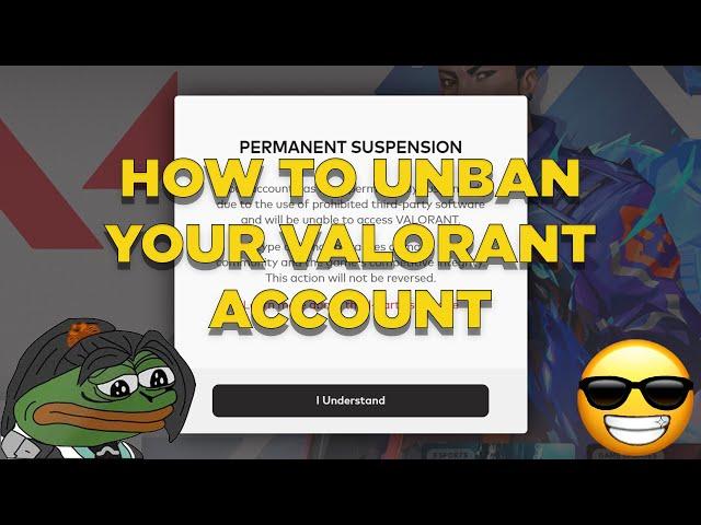 HOW TO UNBAN YOUR VALORANT ACCOUNT | THE BEST AND THE ONLY WAY