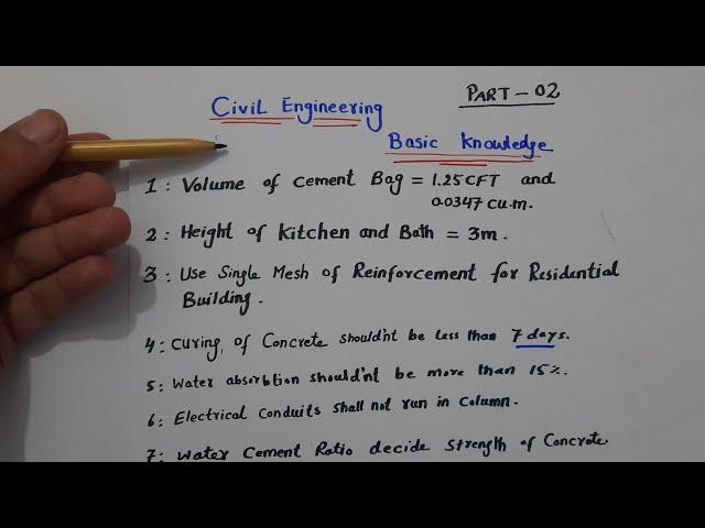 Civil Engineering Basic Knowledge Part - 2