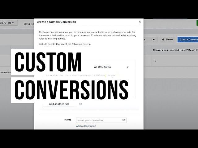 Facebook Ads (Meta) - How to Set Up Custom Conversions