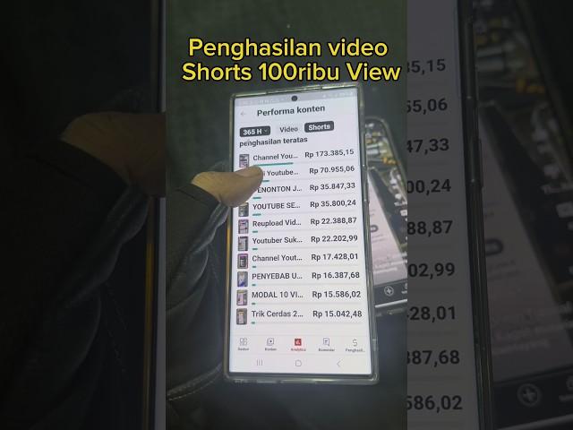 Penghasilan Video Shorts 100 Ribu View‼️Gaji YouTube Shorts #tutorial #gajiyoutube