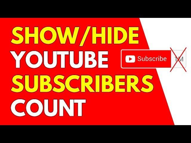 How To Hide Subscriptions On YouTube | How To Show/Hide Your YouTube Channel Subscriber Count