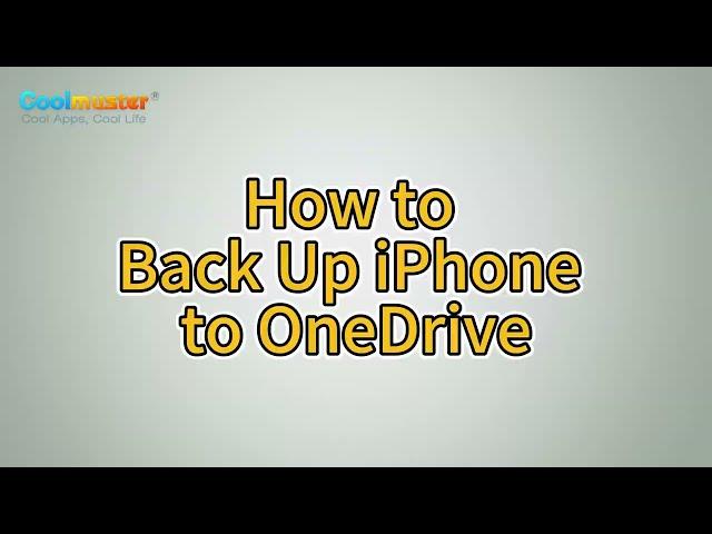 Method to Back Up iPhone to OneDrive