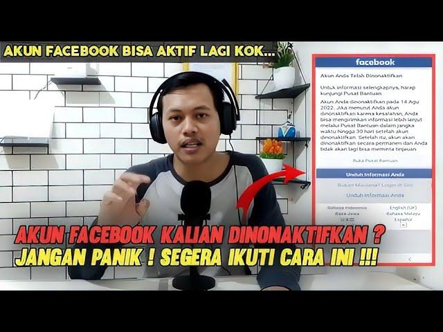 cara mudah  mengaktifkan akun facebook yang dinonaktifkan oleh pihak facebook 30 hari atau permanen