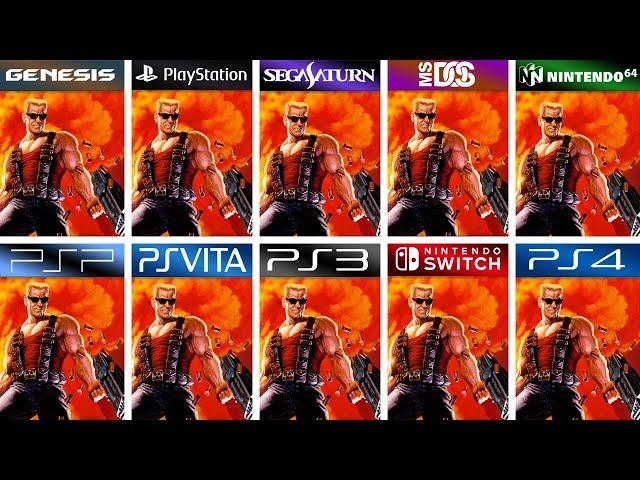 Duke Nukem 3D (1996) Genesis vs PS1 vs N64 vs Saturn vs DOS vs PSP vs PSVita vs PS3 vs Switch vs PS4