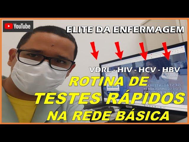 ROTINA DE TESTES RÁPIDOS PSF / Testagem para SÍFILIS, HEPATITE B, HEPATITE C e HIV.