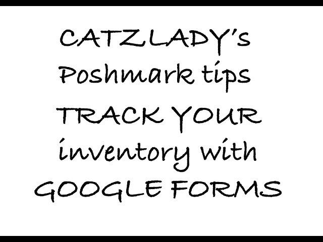 Google forms for tracking supplies and inventory