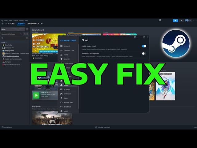 How To Fix Steam Cloud Sync Error