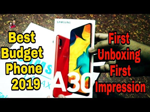 Unboxing Samsung Galaxy A30| The Best Budget Phone 2019 | Android 9 | Bangla Review with Sample Shot