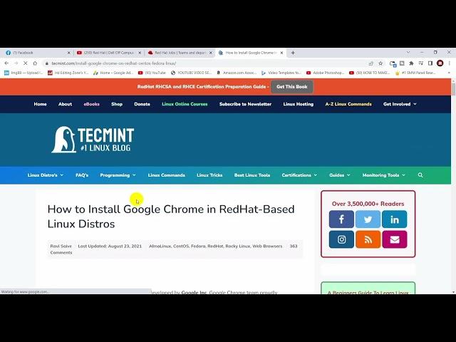 How to Install Google Chrome in RedHat-Based Linux Distros | Red Hat | A-H Tech