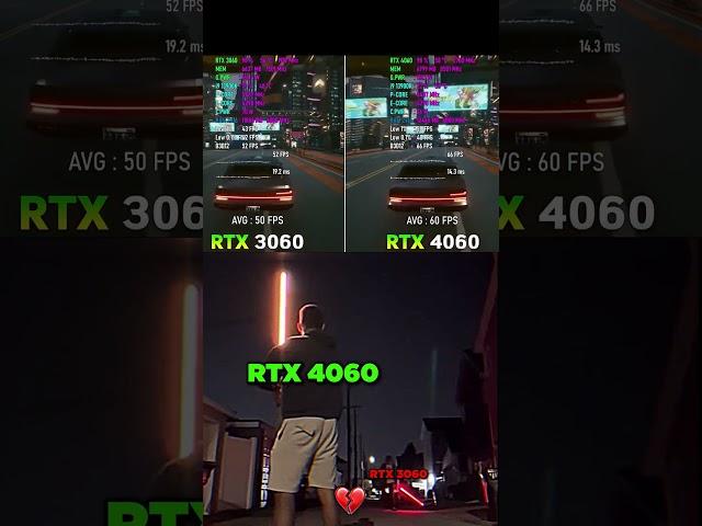 RTX 4060 VS RTX 3060TI #pc #pcgaming #pcbuild #gamingpc #gpu #graphicscard