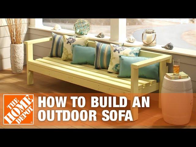 DIY Patio Furniture: Outdoor Sofa | The Home Depot