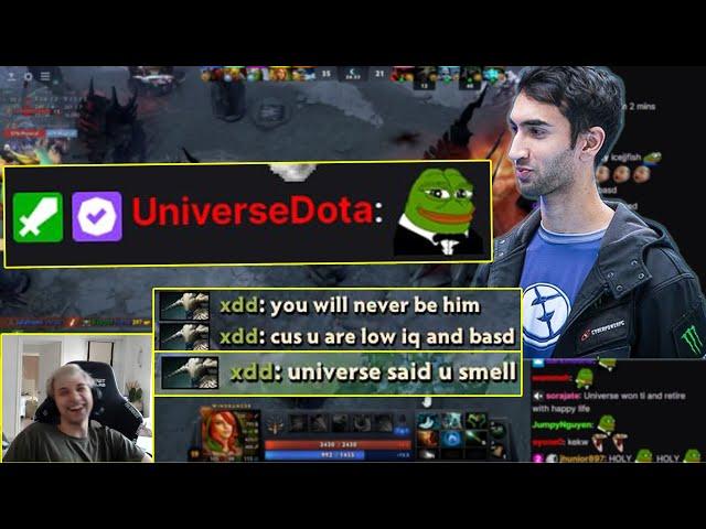 real Universe visits Arteezy's stream chat when the Artour was flaming Fake Universe (WR)