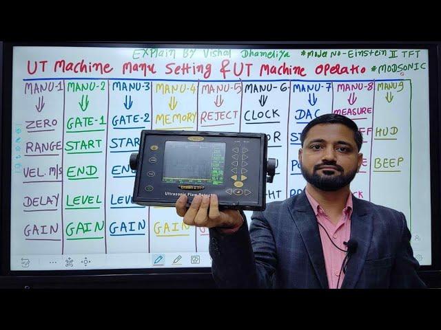 UT Machine Manu Setting & UT Machine Operation (Hindi / English)