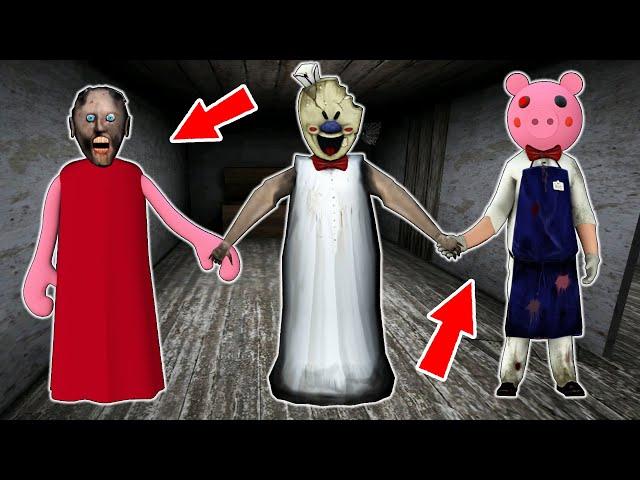 Granny vs Ice Scream vs Piggy - funny horror animation (61-70 part. all series in a row)