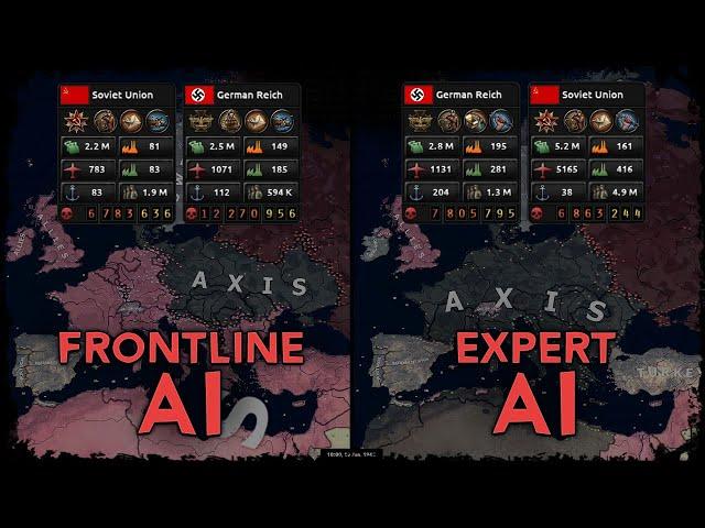 [HoI4] Expert AI vs Better Mechanics: Frontline AI Mods