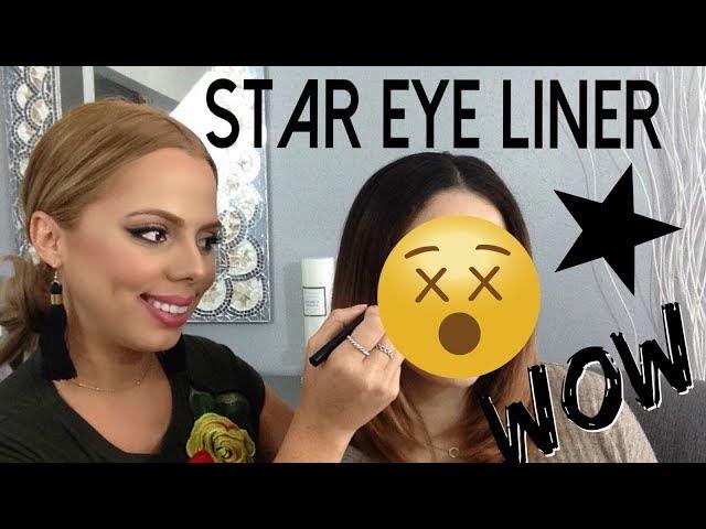 Testing the star eyeliner! with special guest!