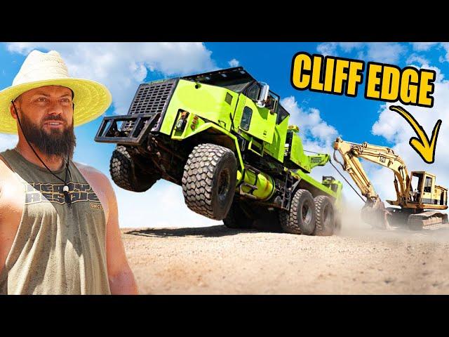 This Runaway Excavator Almost Pulled My Giant Wrecker Off a Cliff!
