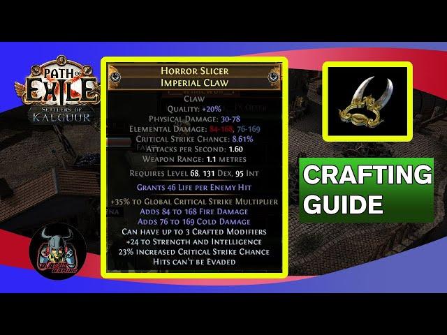 POE Crafting Guide | Elemental Crit Claw | Cold Claw