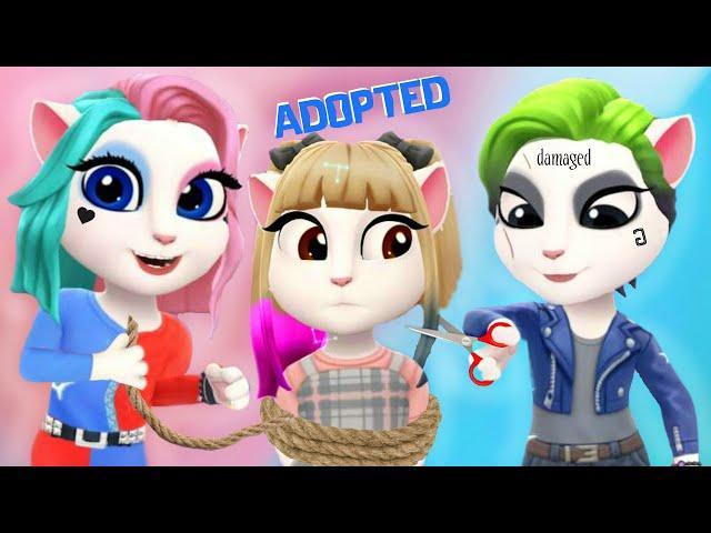 My Talking Angela Adopted by Superheroes Joker and Harley Quinn