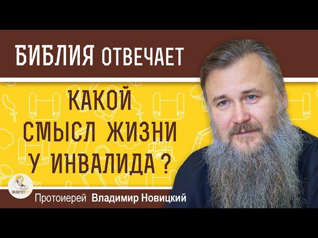 КАКОЙ СМЫСЛ ЖИЗНИ У ИНВАЛИДА ?  Протоиерей Владимир Новицкий