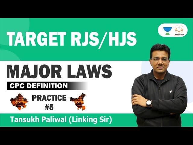 Major Laws: CPC Definition | Judiciary Exams | Tansukh Paliwal