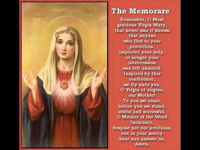 MEMORARE PRAYER TO BLESSED VIRGIN MARY VERY POWERFUL