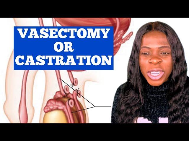 Difference between vasectomy and castration?/What is vasectomy?/What is castration?