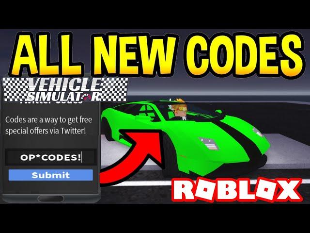 Vehicle Simulator All  Working Codes (ALL WORKING CODES) Vehicle Simulator Codes