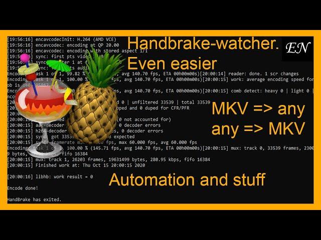 Handbrake auto encode with examples - handbrakecli easymode