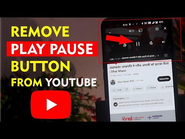 How To Remove Play Pause Button From Youtube Shorts And Long Video| turn off accessibility youtube