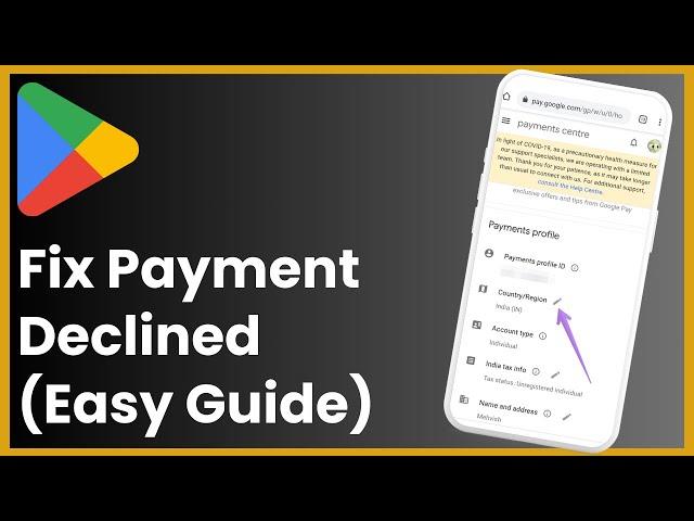 How To Fix Payment Method Declined On Google Play !