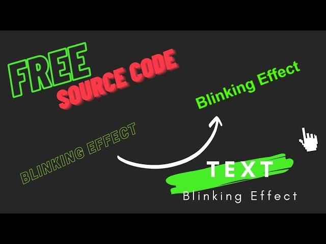 How to make CSS Blinking Text Animation for Beginners using HTML &  CSS | Text Animation CSS