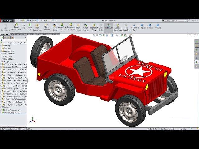 Solidworks tutorial | Sketch Jeep in Solidworks