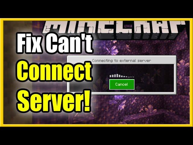 How to Fix Can't Connect to Server in Minecraft PS4 & PS5 (Quick Tutorial!)