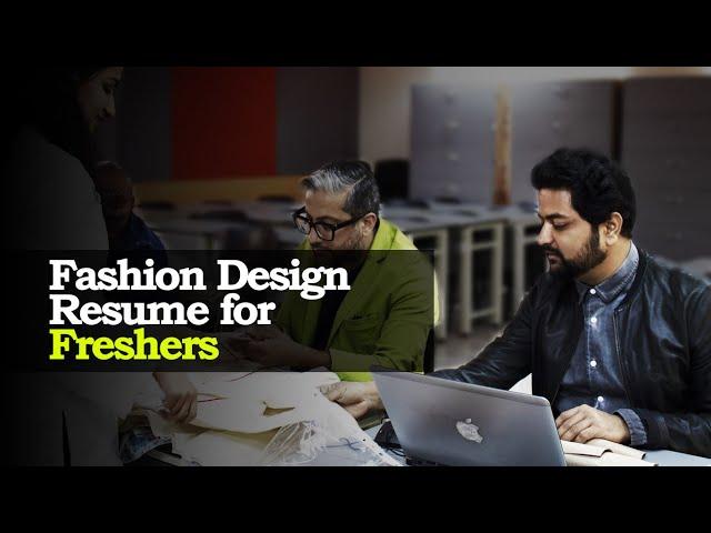 fashion designer resume for freshers