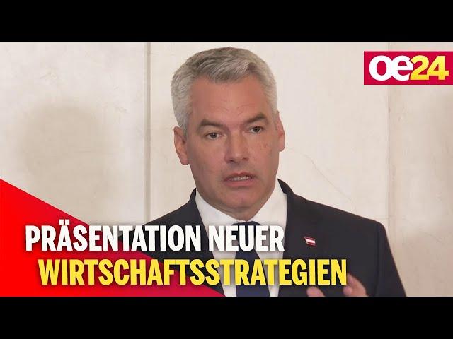 Präsentation neuer Wirtschaftsstrategien