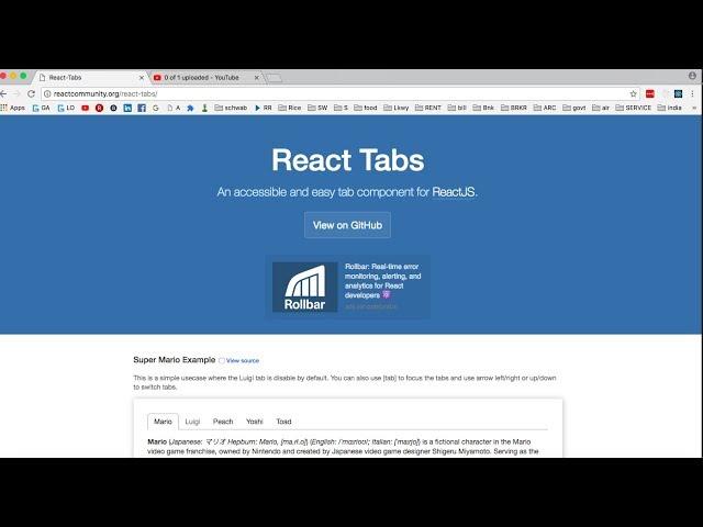 react tabs in 5 min