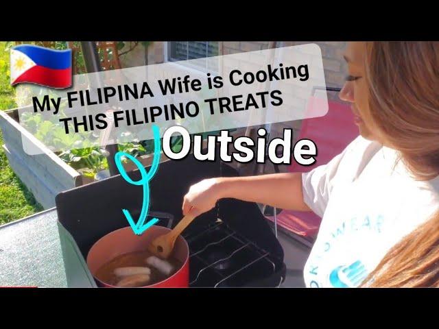 Filipina Wife is cooking FILIPINO SNACK OUTSIDE VLOG 84.  #filipino #filipina #filipinofood #