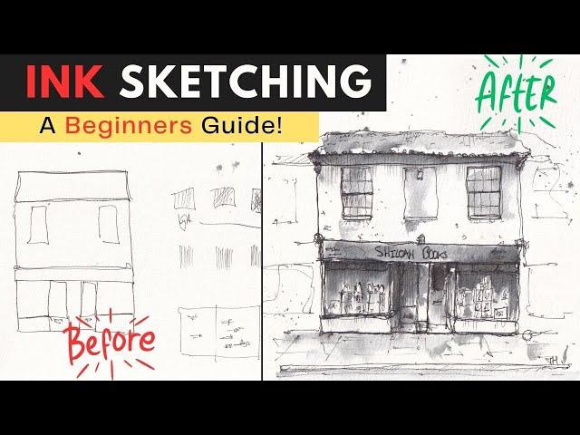 Pen and Ink Sketching for Beginners - Step by Step - Drawing Tutorial