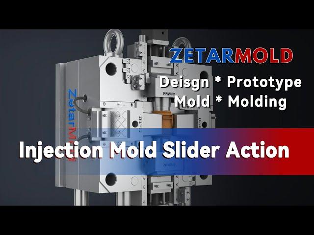 Injection mold slider action animation