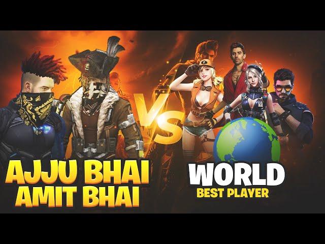 Ajjubhai and Amitbhai vs World Best Player | 2 vs 4 Clash Sqaud | Garena Free Fire