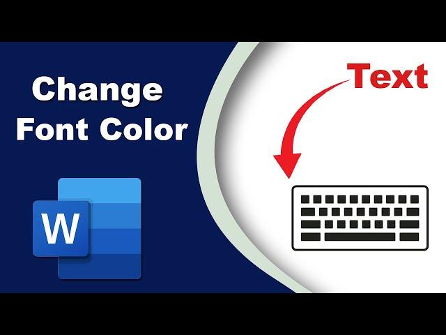 How to change font color in word using keyboard