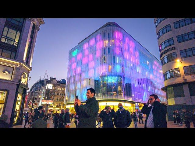 London Dusk Walk from South Bank to Leicester Square via Big Ben