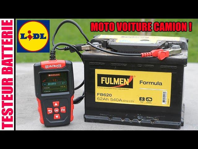 LIDL testeur de batterie de voiture ULTIMATE SPEED USBD1 A1 moto camion 6V 12V 24V 100-2000A