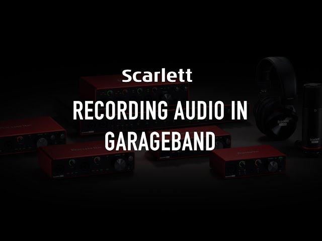 Recording audio in Garageband